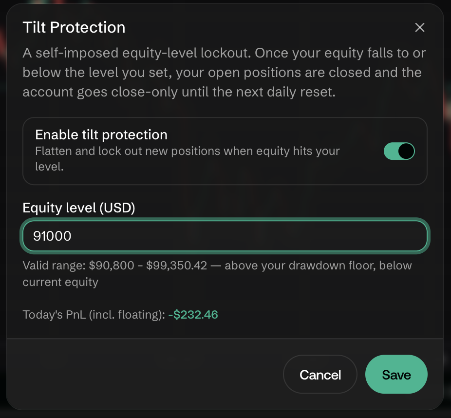 Tilt Protection
